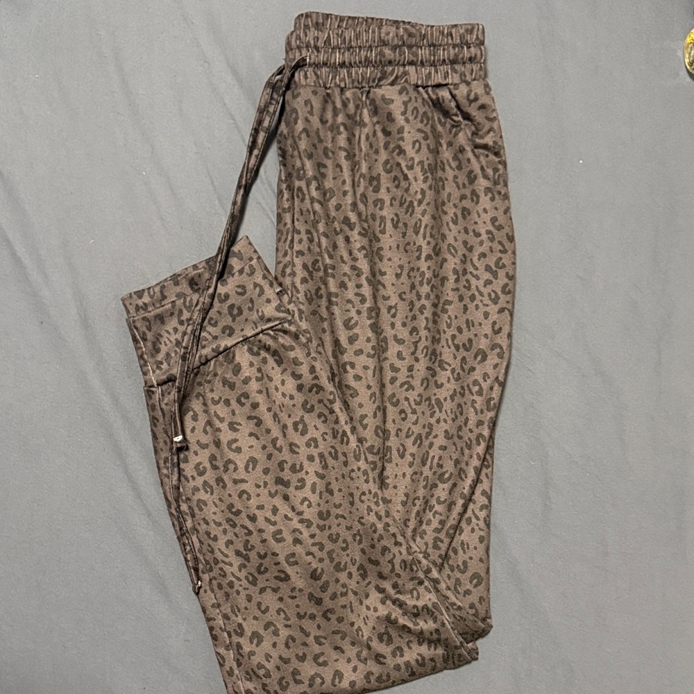 Grey/black Leopard Print Joggers